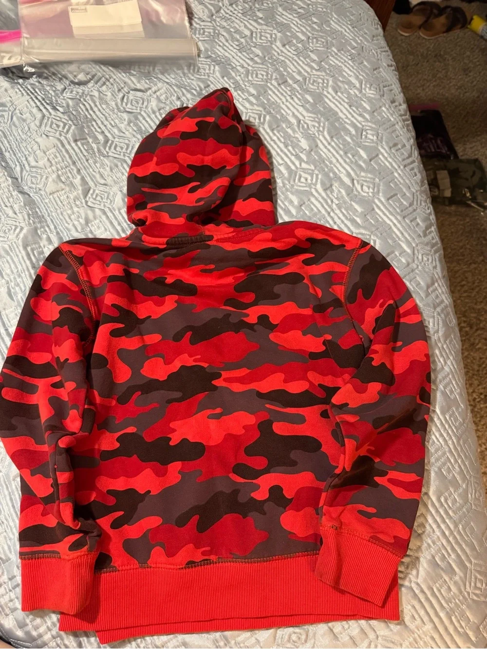 Champion Red Camo Kids' Hoodie - Champion Logo size small